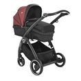 Combi Stroller ADRIA with pram body BLACK&RED